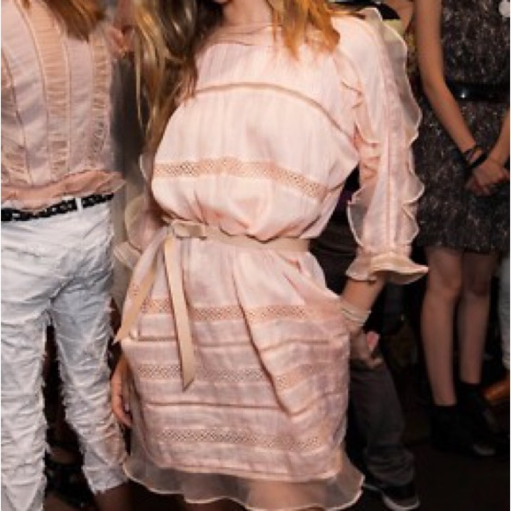 ISABEL MARANT Silk Odyrs Dress Antique Pink Romantic